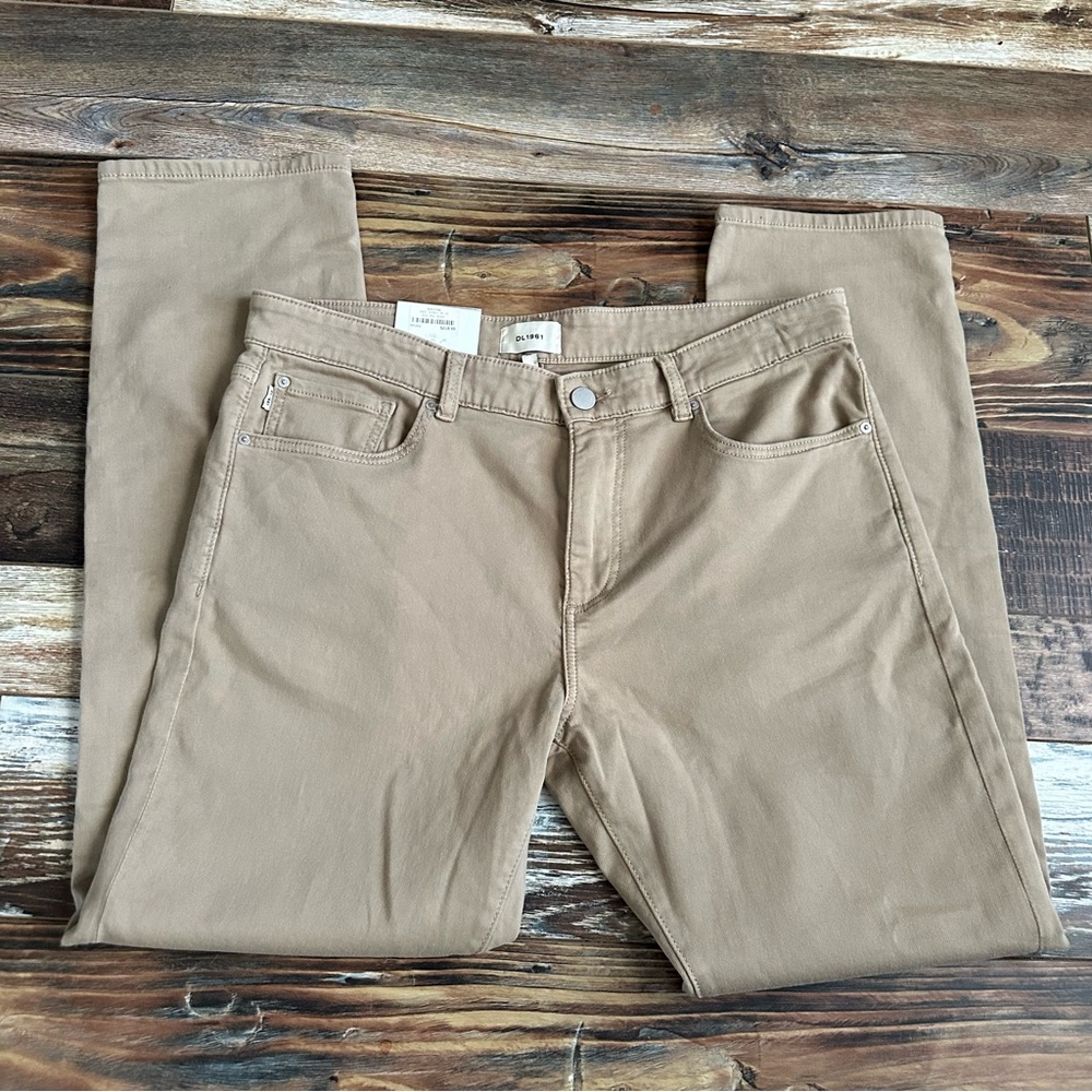 DL1961 Tan Straight Leg Jeans Versatile Comfort